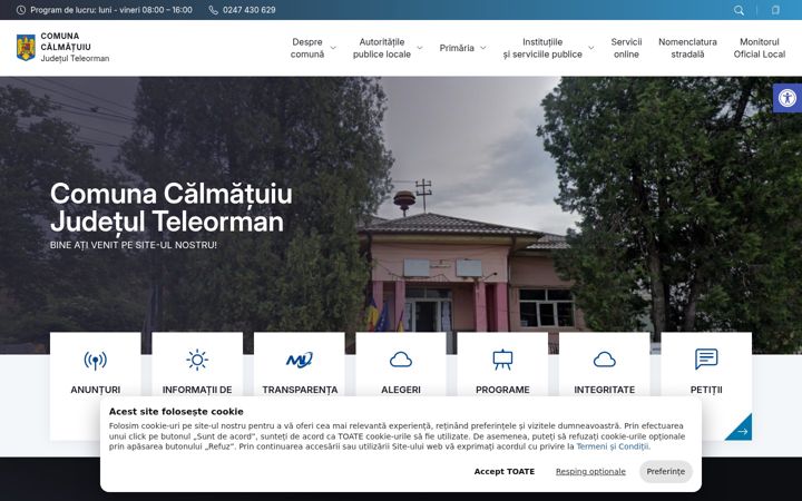Screenshot van comunacalmatuiutr.ro