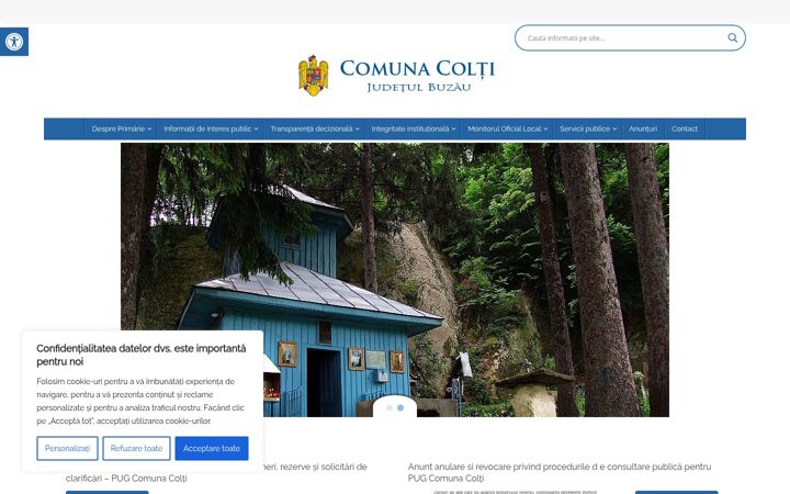 Screenshot van comunacolti.ro