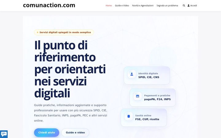 Screenshot of comunaction.com