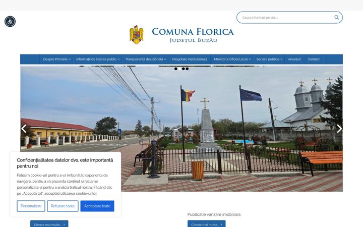 Screenshot van comunaflorica.ro