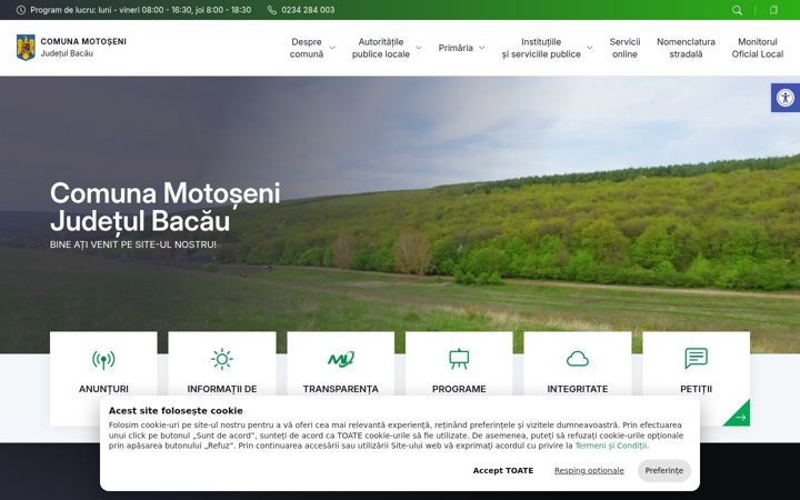 Capture d'écran de comunamotoseni.ro