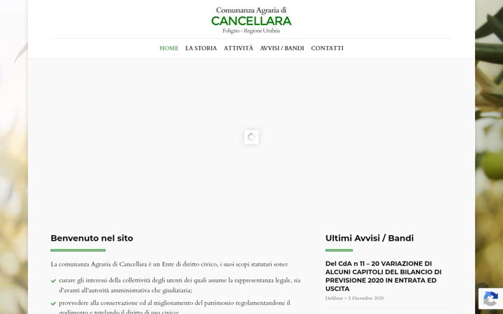 Screenshot of comunanzacancellara.it
