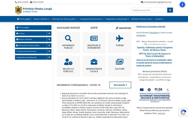 Screenshot of comunaohabalunga.ro