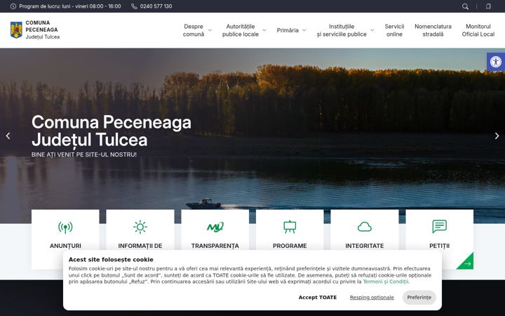 Screenshot of comunapeceneaga-tl.ro