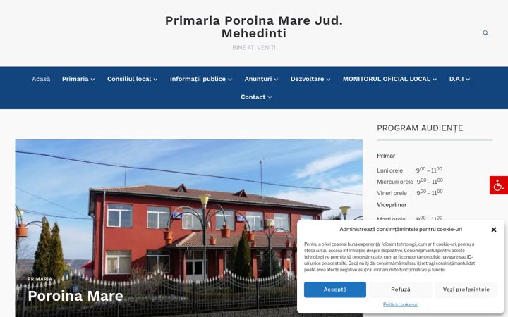 Screenshot of comunaporoinamare.ro