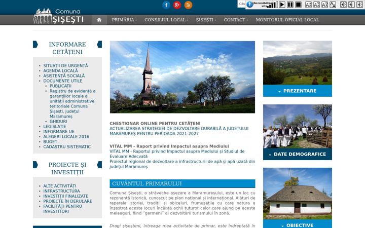 Screenshot of comunasisesti.ro