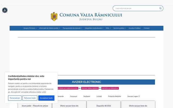 Screenshot of comunavalearimnicului.ro