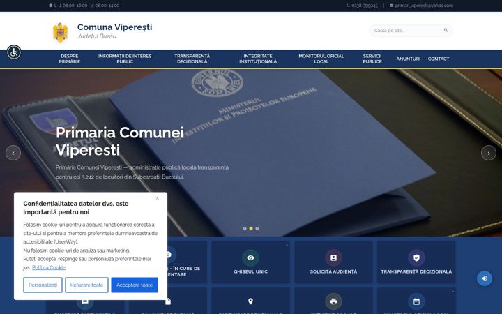 Screenshot of comunaviperesti.ro