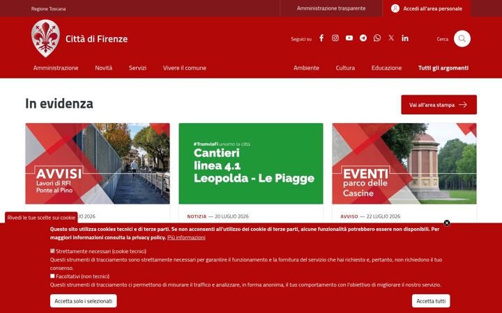 Screenshot von comune.firenze.it