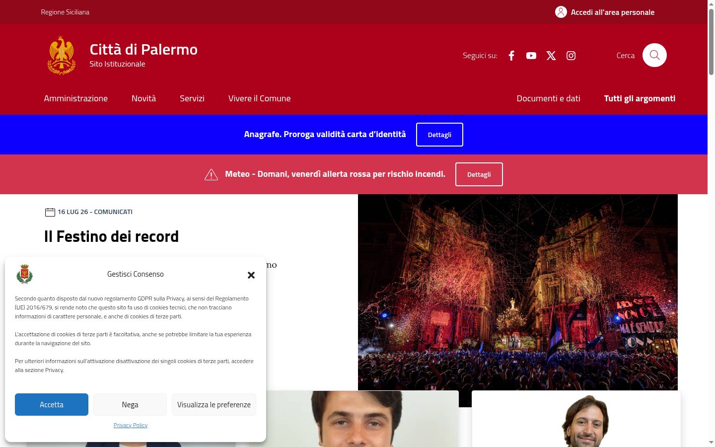 Captura de pantalla del banner de consentimiento mostrado antes de cualquier interacción