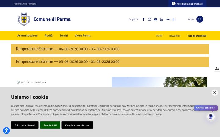Екранна снимка на comune.parma.it