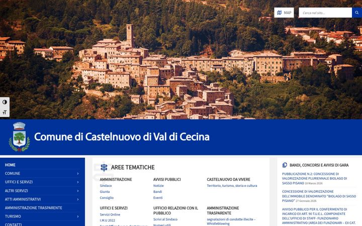 Screenshot of comunecastelnuovovdc.it