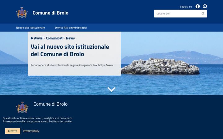 Screenshot of comunedibrolo.it