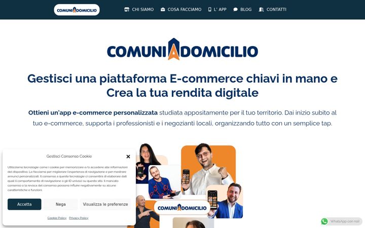 Screenshot of comuniadomicilio.it