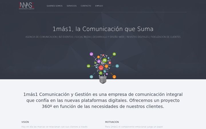 Screenshot of comunicacion1mas1.com