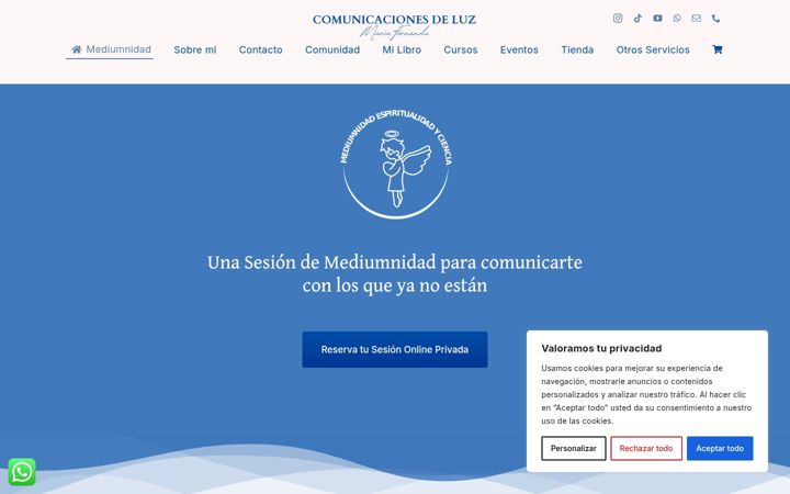 Screenshot of comunicacionesdeluz.com