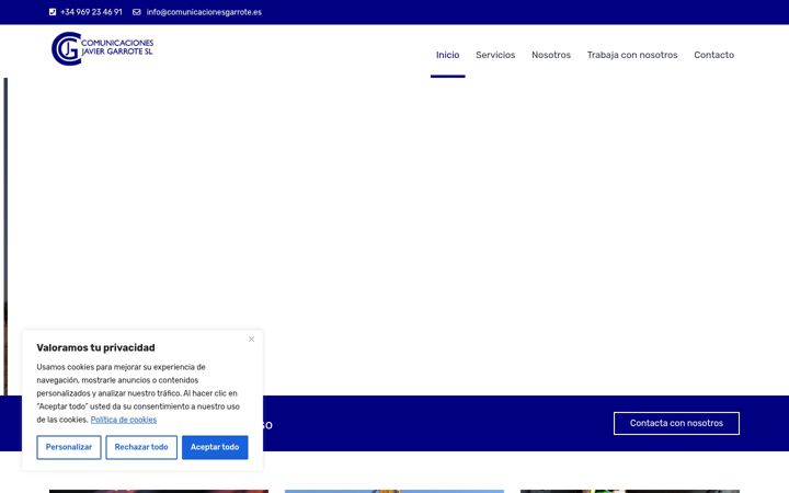 Screenshot of comunicacionesgarrote.es
