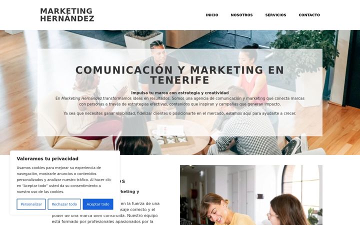Screenshot of comunicacionmarketing-hernandez.es