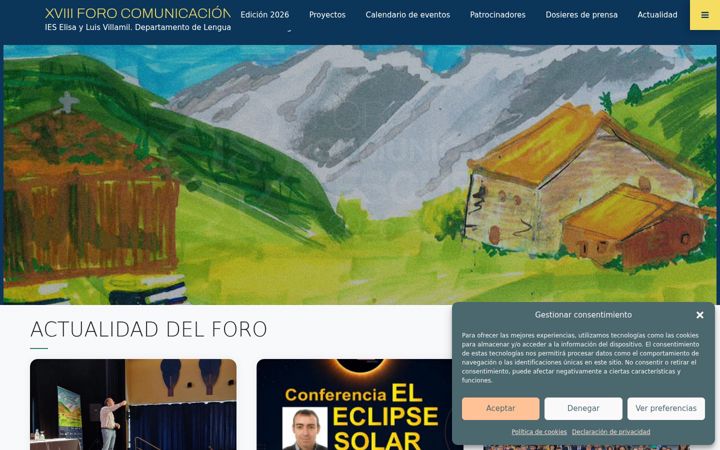Skærmbillede af comunicacionyescuela.es