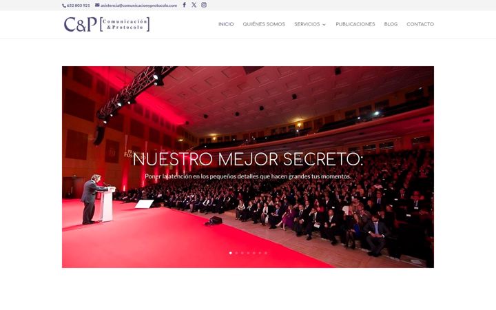 Screenshot of comunicacionyprotocolo.com