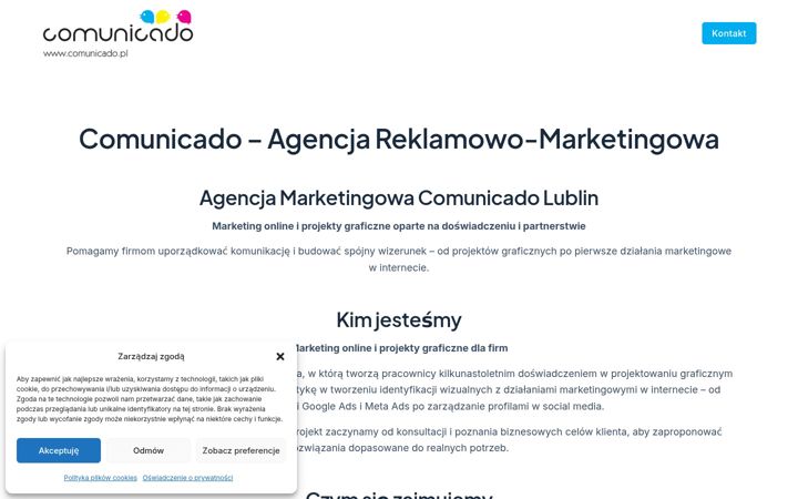 Screenshot of comunicado.pl