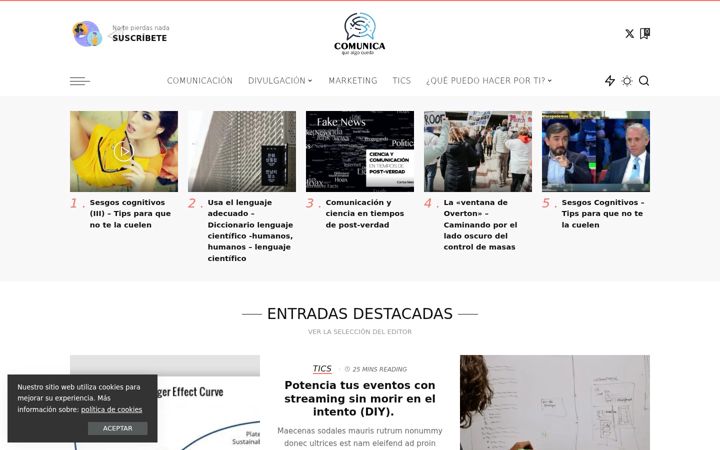 Screenshot of comunicaquealgoqueda.es