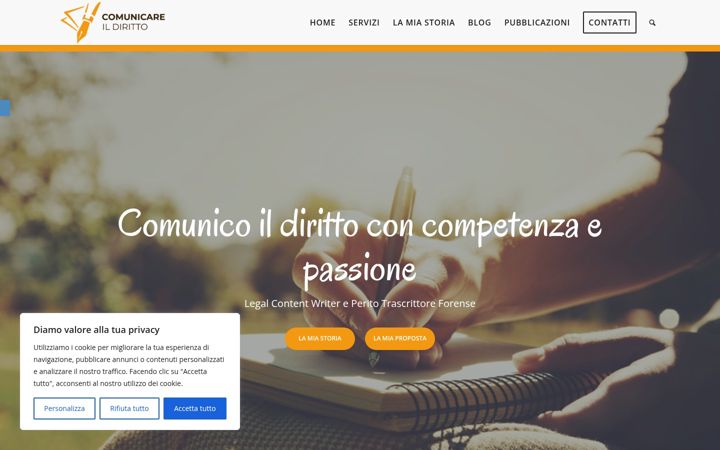 Екранна снимка на comunicareildiritto.it