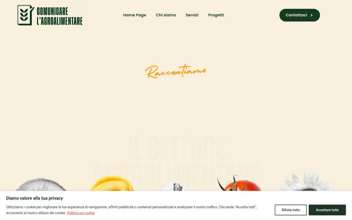 Screenshot of comunicarelagroalimentare.it