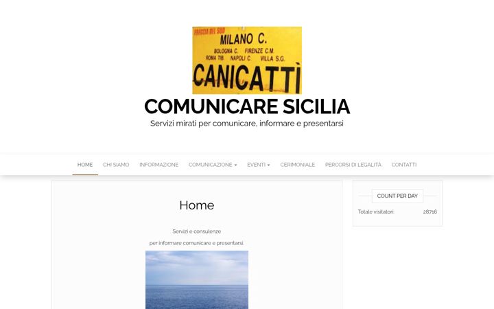 Screenshot of comunicaresicilia.it