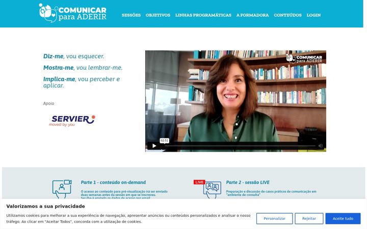 Screenshot of comunicarparaaderir.pt