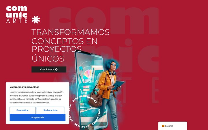 Screenshot of comunicarteconarte.com