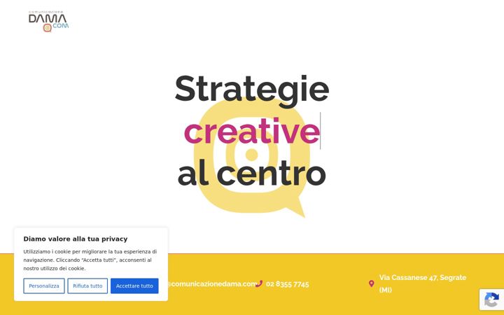 Screenshot of comunicazionedama.com