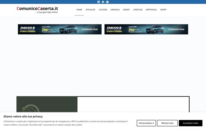 Screenshot of comunicocaserta.com