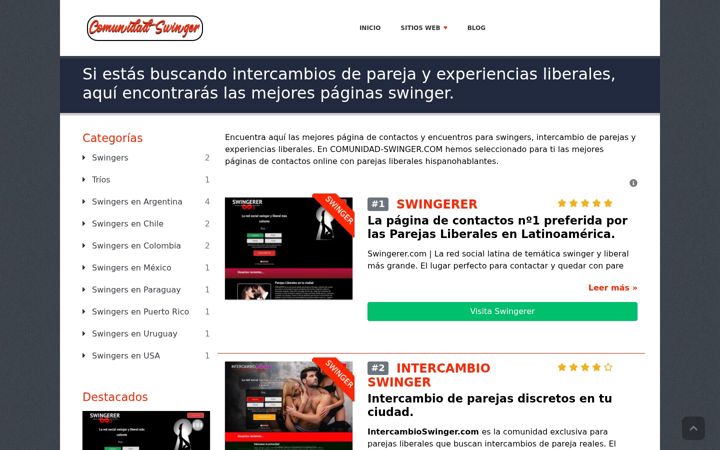 Screenshot of comunidad-swinger.com