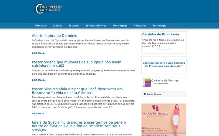 Screenshot of comunidadeabiblia.net