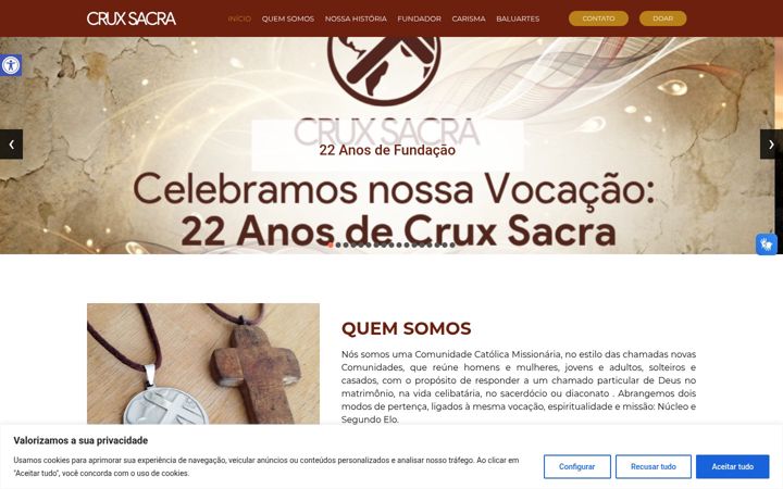Screenshot of comunidadecruxsacra.org