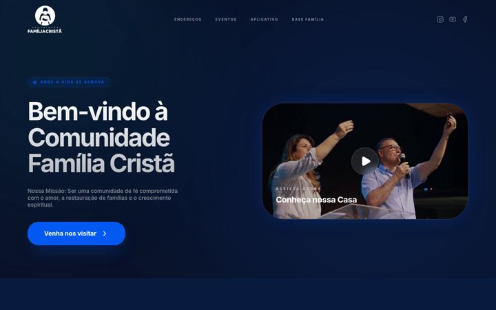 Screenshot of comunidadefamiliacrista.com.br