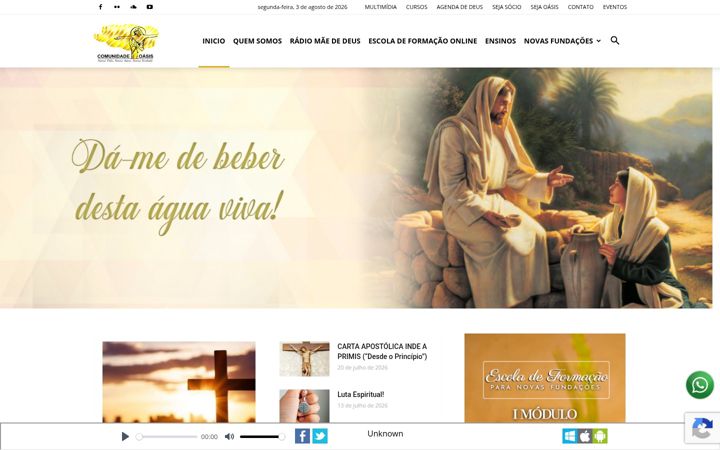 Screenshot of comunidadeoasis.org.br