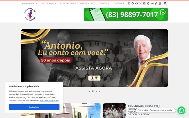 Captura de ecrã de comunidadepiox.org.br