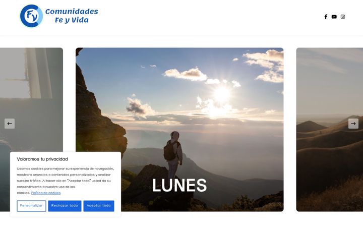 Screenshot stránky comunidadesfeyvida.org