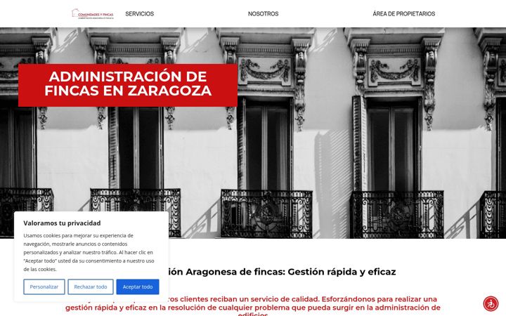 Screenshot of comunidadesyfincas.com