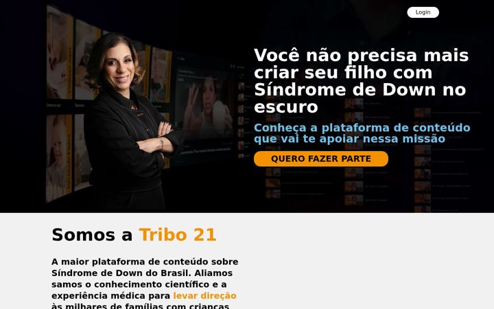 Screenshot of comunidadetribo21.com.br