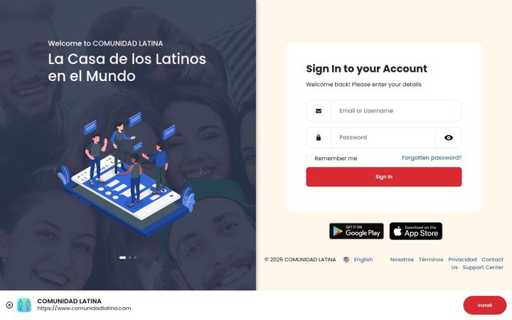 Screenshot of comunidadlatina.com