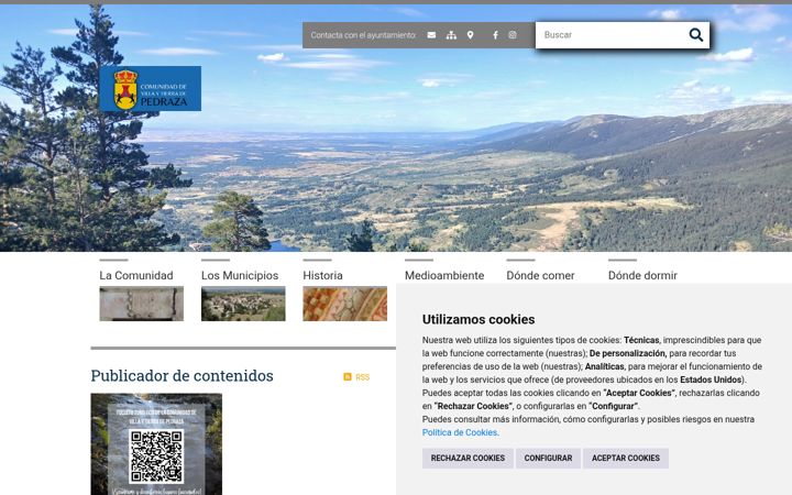 Skærmbillede af comunidadpedraza.es