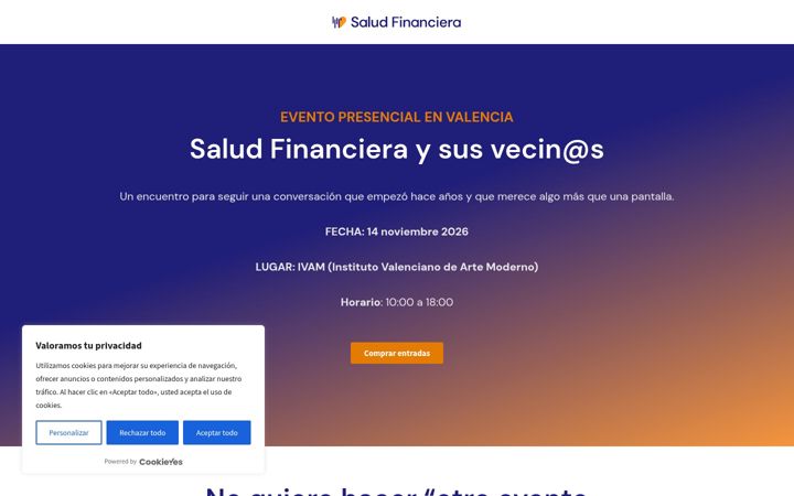 Screenshot of comunidadsaludfinanciera.com
