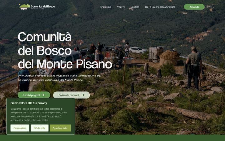 Zrzut ekranu comunitadelboscomontepisano.it