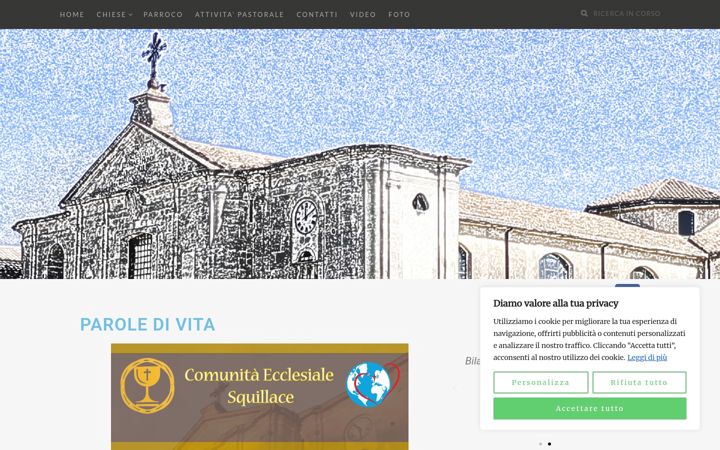 Екранна снимка на comunitaecclesialesquillace.it
