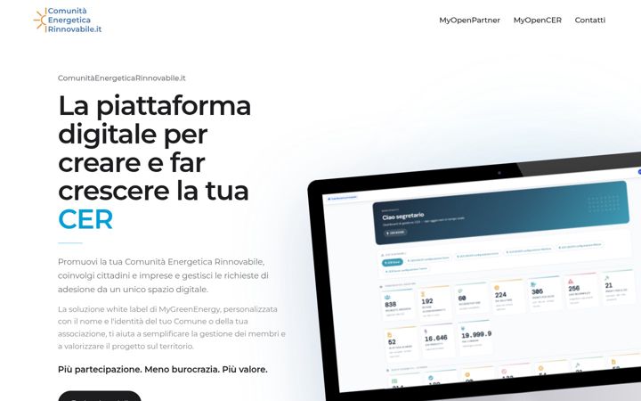 Екранна снимка на comunitaenergeticarinnovabile.it