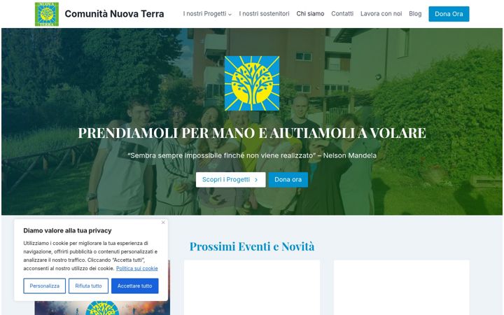 Skärmbild av comunitanuovaterra.it