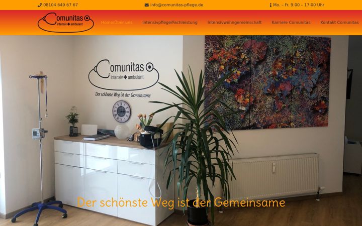 Screenshot of comunitas-pflege.de